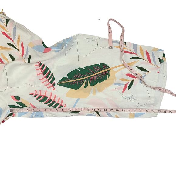 Womens Cynthia Rowley 100% Linen Pants Size 2X Cropped Floral Hawaiian Aloha - Picture 4 of 6